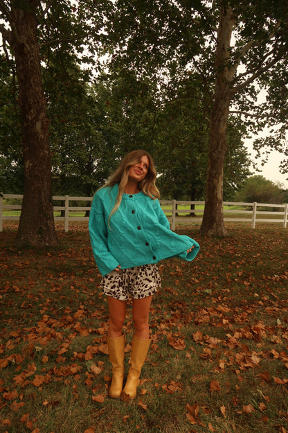 Molly Moo Cow Print Satin Short