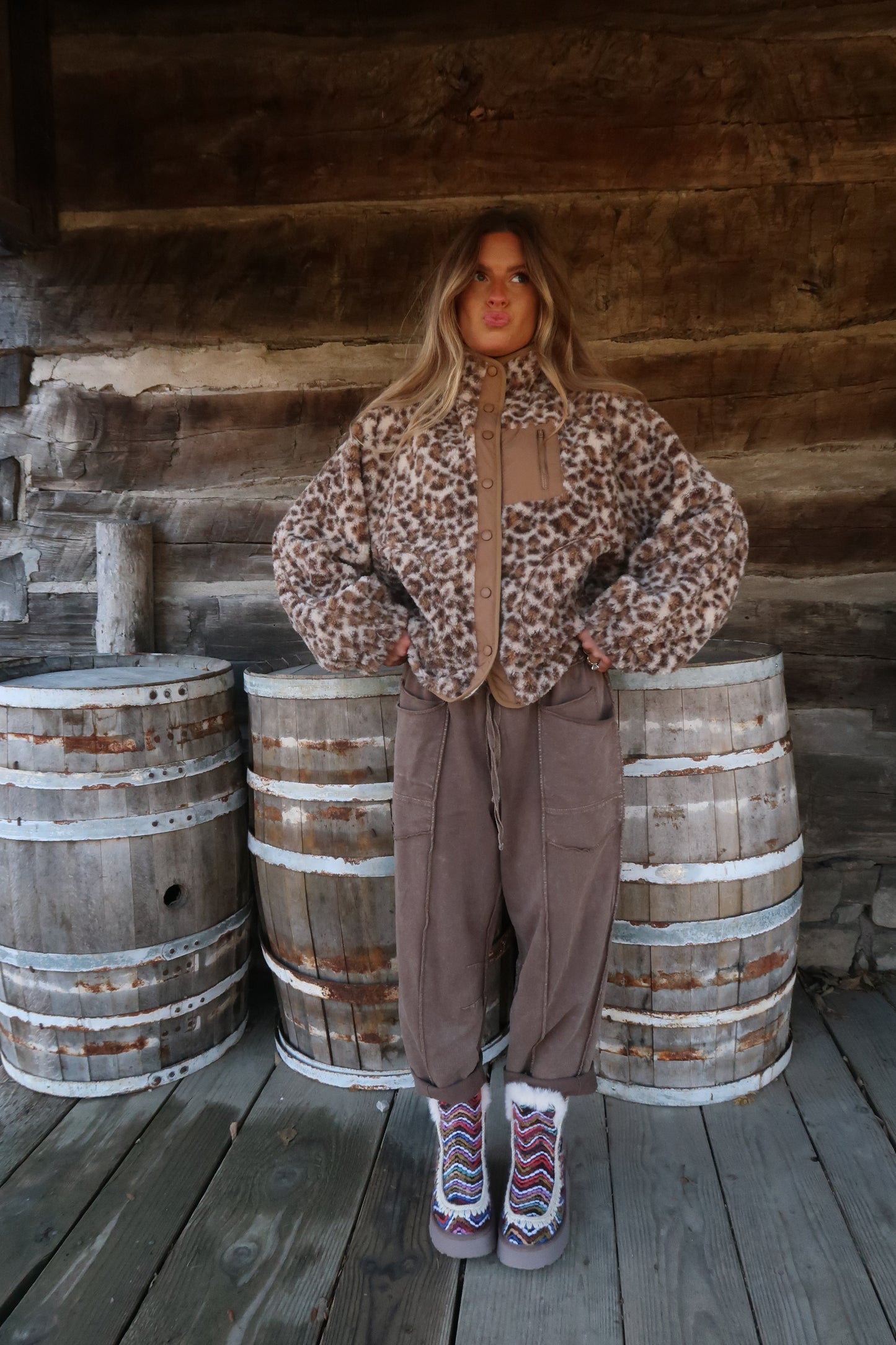 Mocha Barrel Sweats