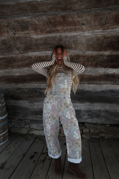 Boho Barrel Overalls