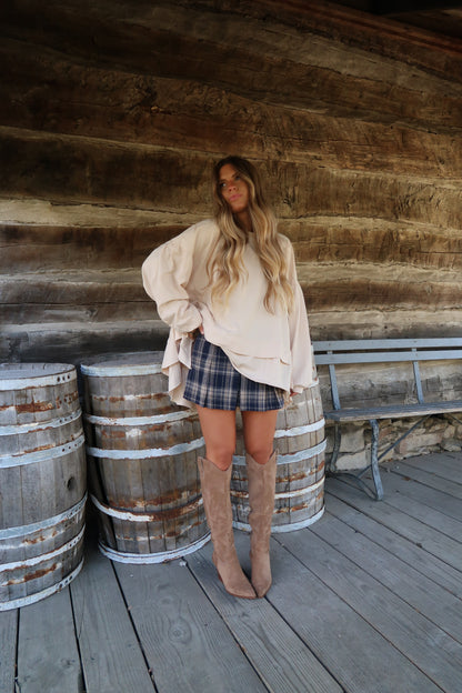 Midnight Plaid Skort
