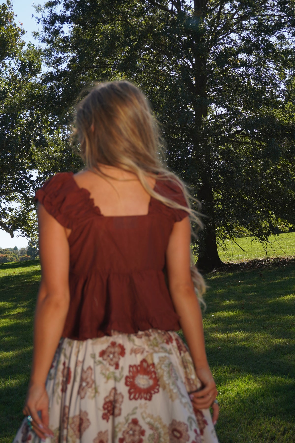 Rust Babydoll Top