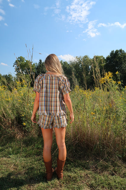 Wheatland Plaid Top