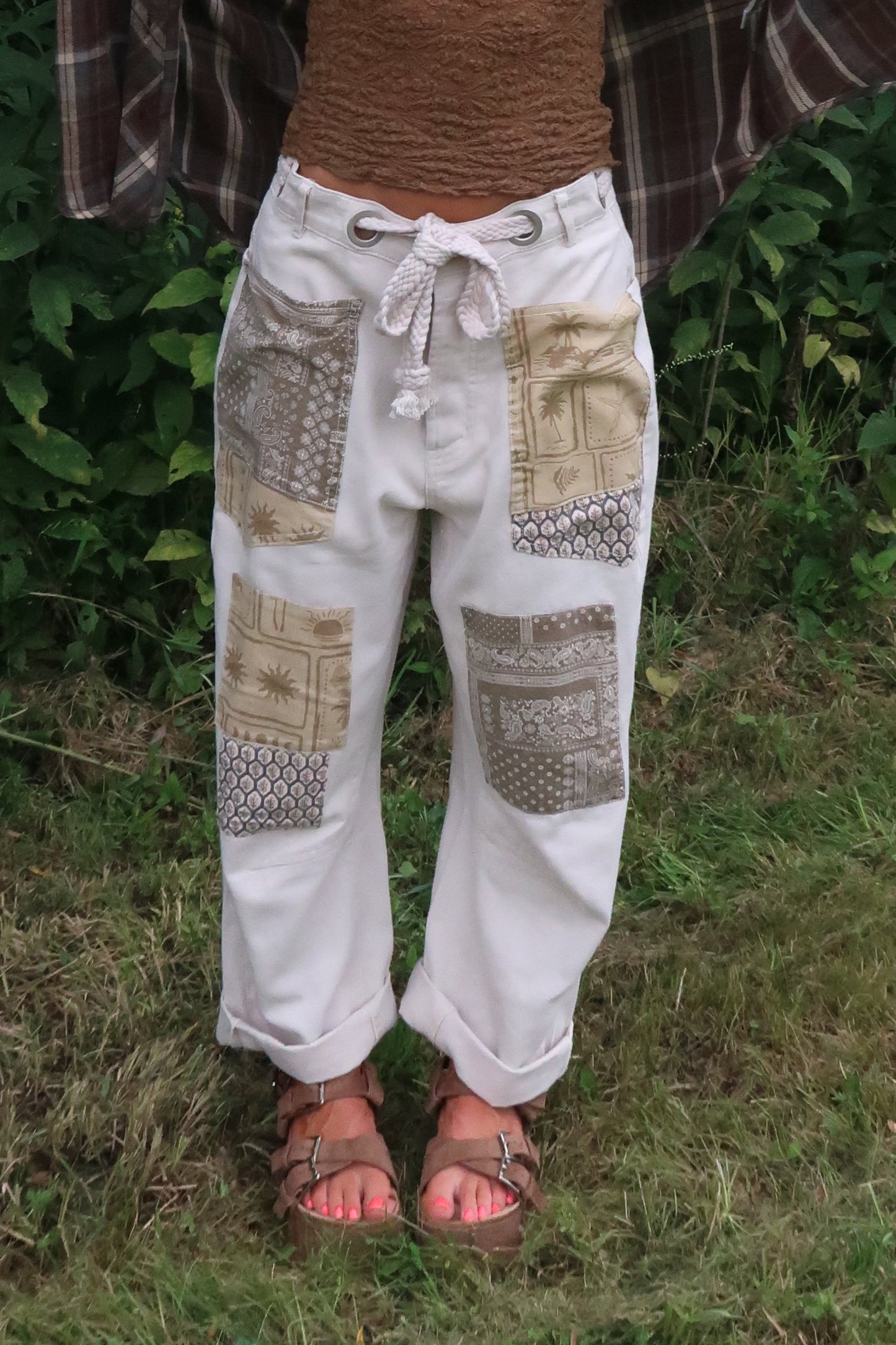 Sandy Patch Tie Waist Pants