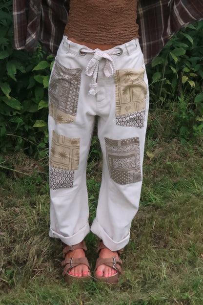 Sandy Patch Tie Waist Pants