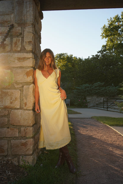 Yellow Frame Midi Dress