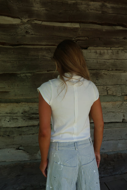 Ivory Mockneck Tee