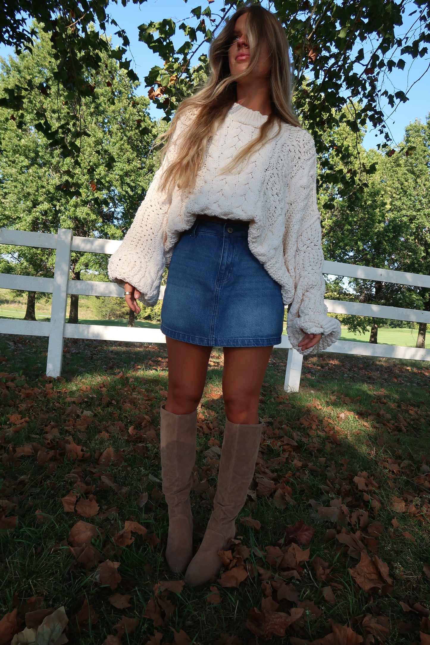 Rudy Cream Cable Knit Sweater