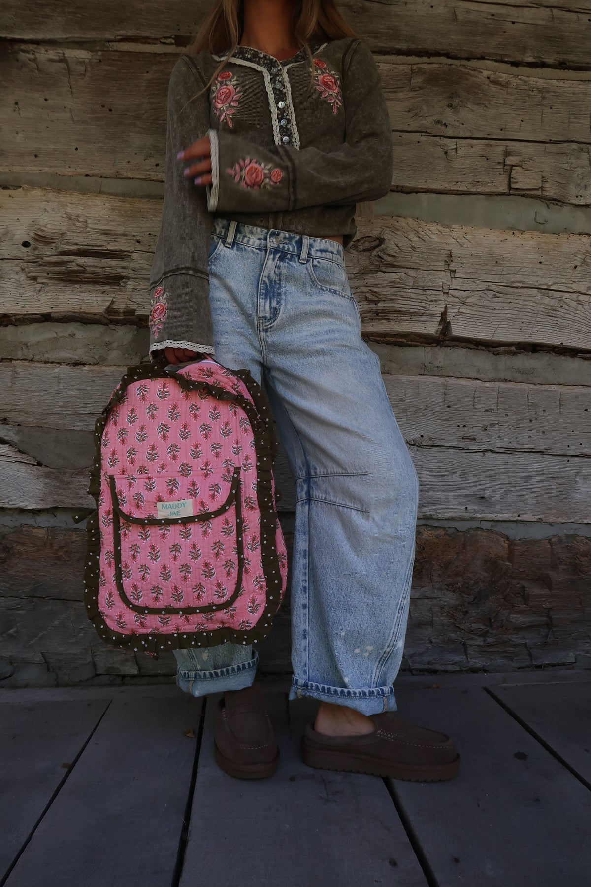 Georgia Ruffle Quilted Backpack