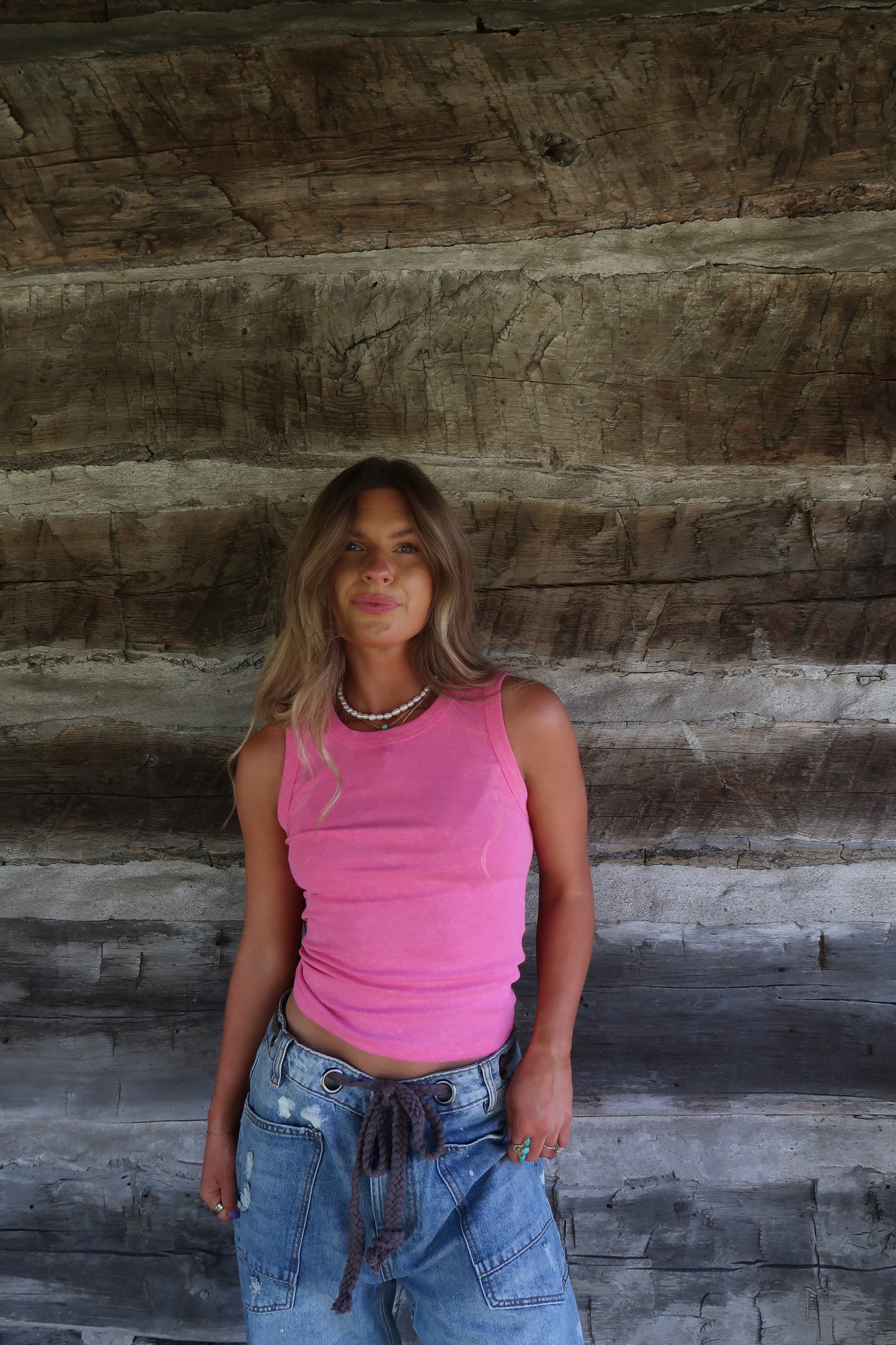 Candy Pink Mineral Wash Tank