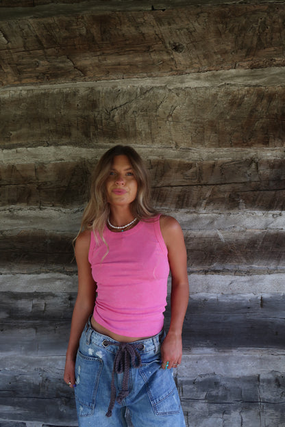 Candy Pink Mineral Wash Tank