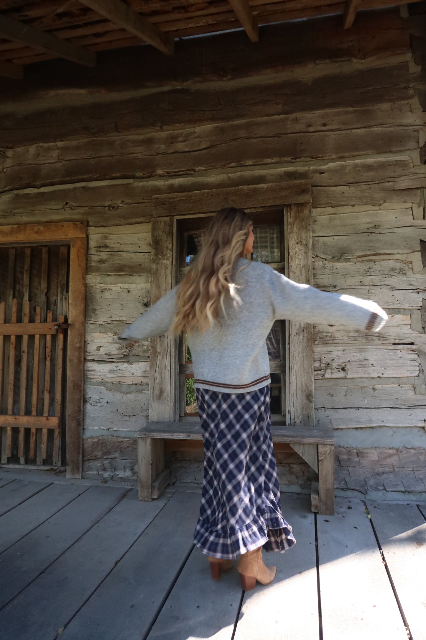 Grateful Plaid Maxi Skirt