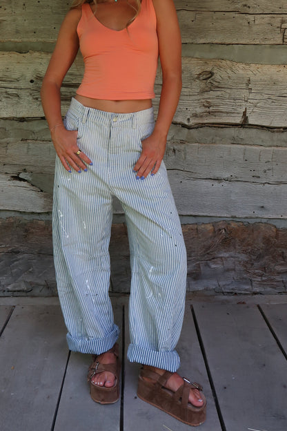 Coastal Painted Barrel Jeans
