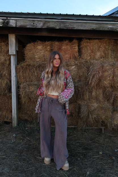 Clay Ridge Oversized Patchwork Flannel