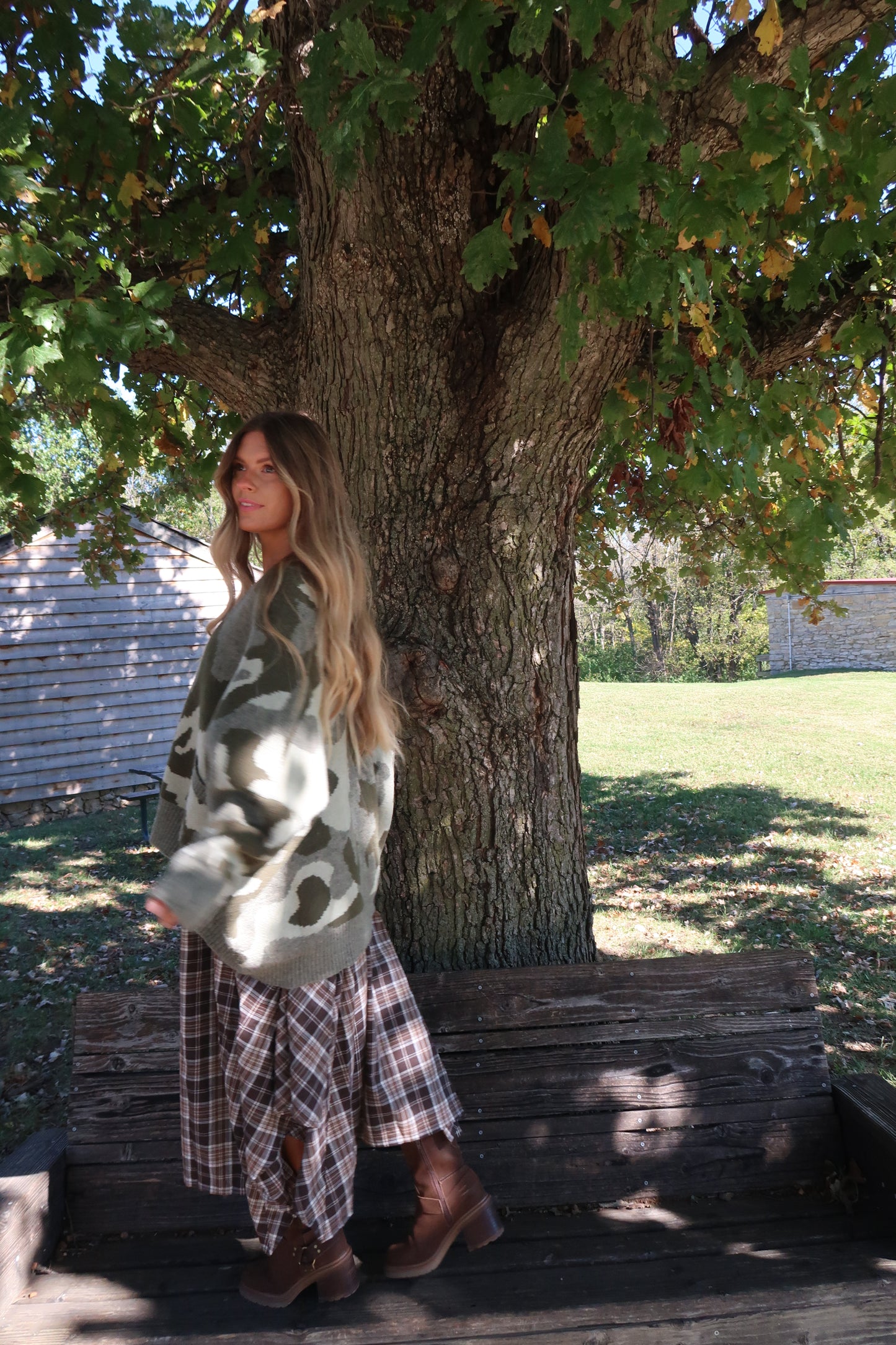 Mocha Aysmetrical Maxi Skirt