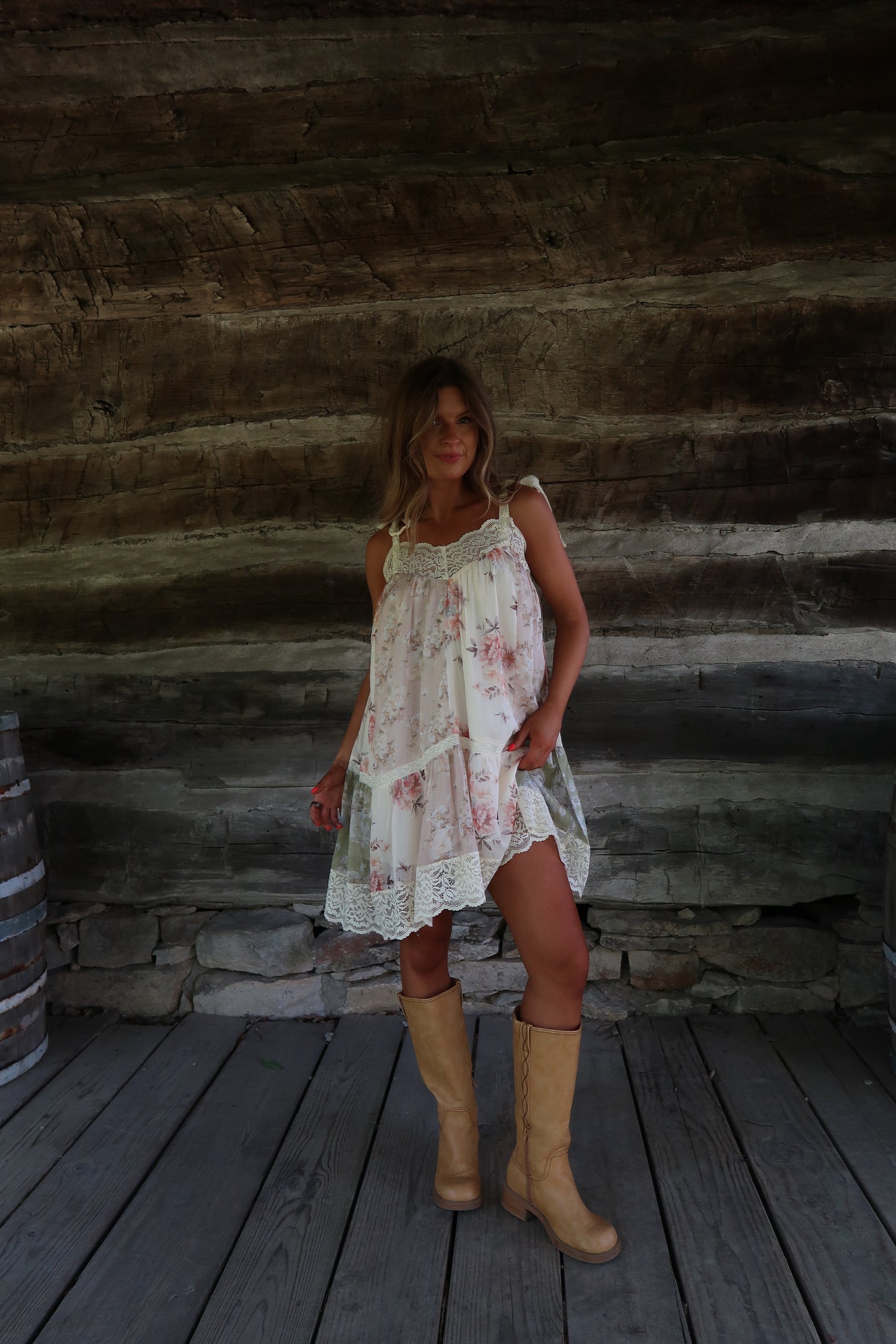 Soft Light Lace Dress
