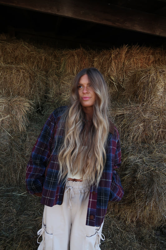 Huckleberry Plaid Quilted Jacket