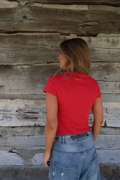 Poppy Red Everyday Baby Tee