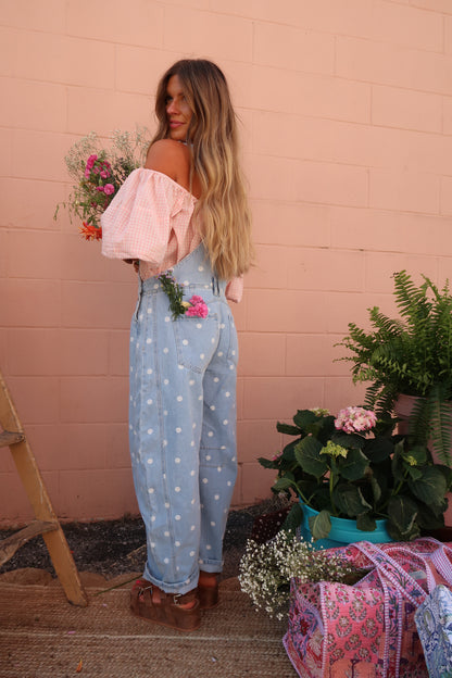 Denim Dottie overalls