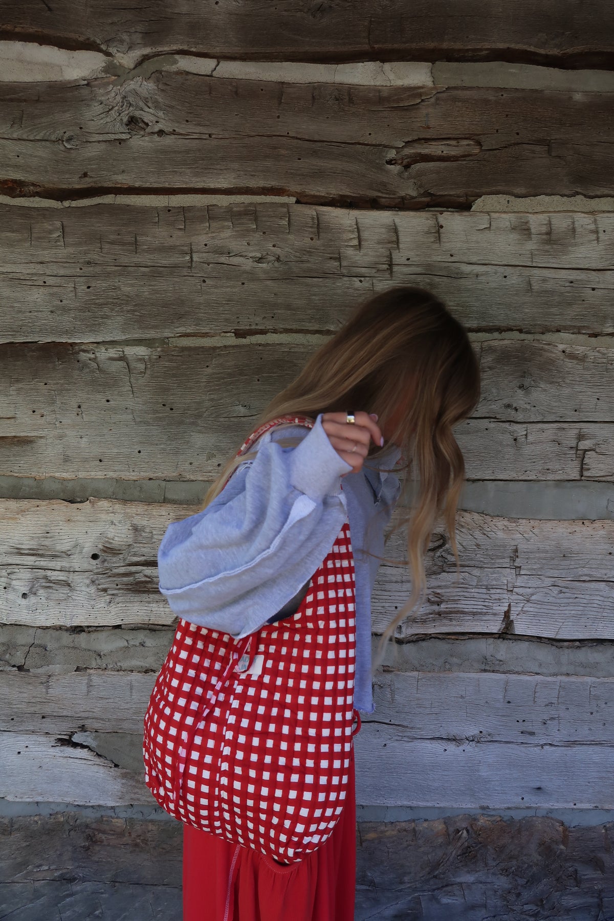 Cherry Quilted Oversized Purse