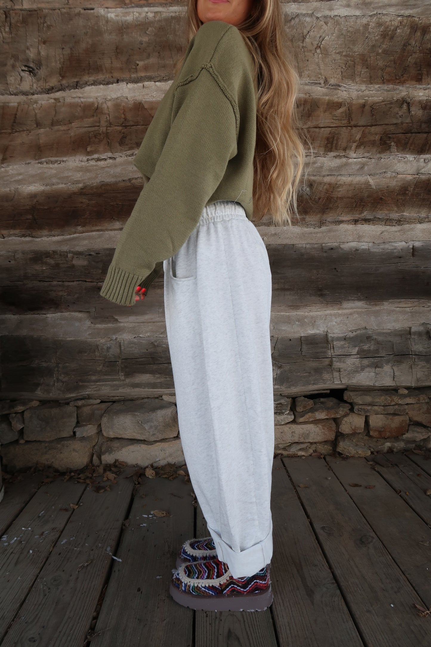 Cloudy Day Barrel Sweats