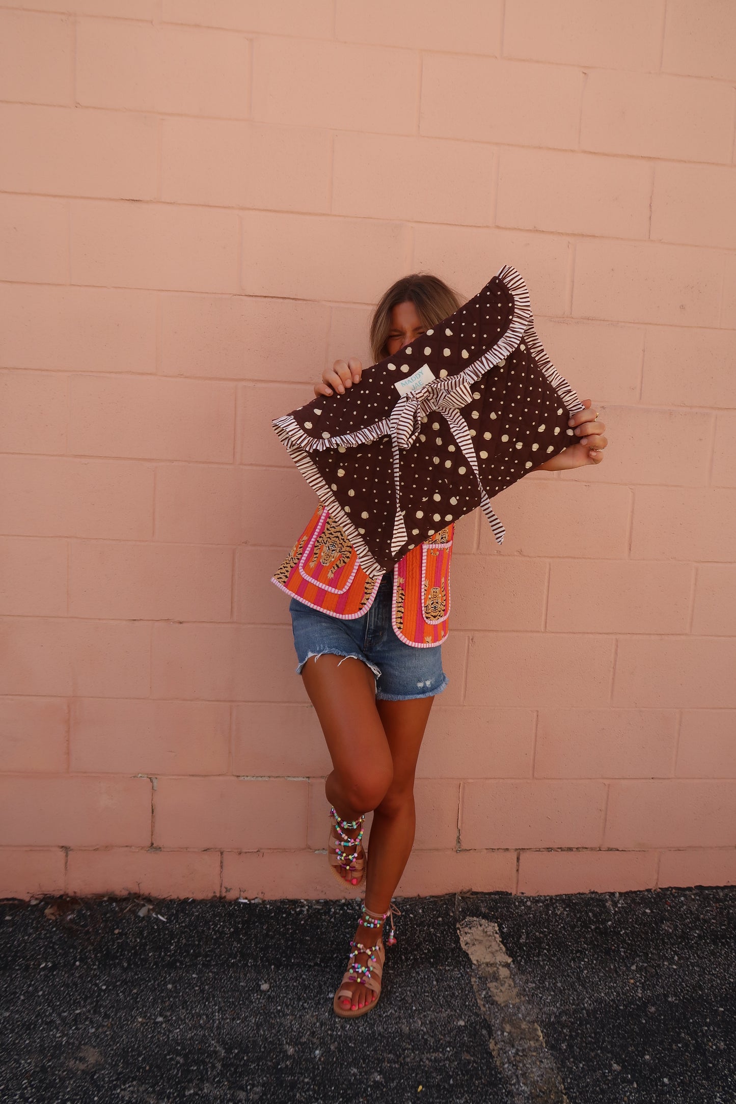 Coco Patchwork Quilted Ruffle Laptop Sleeve