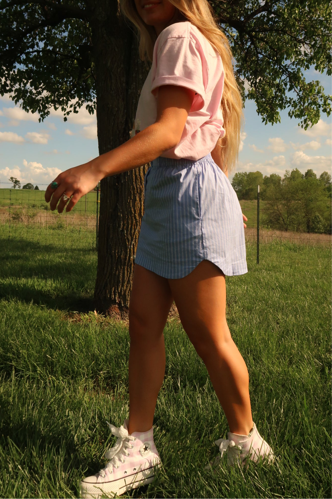 Sky Blue Boxer Skirt