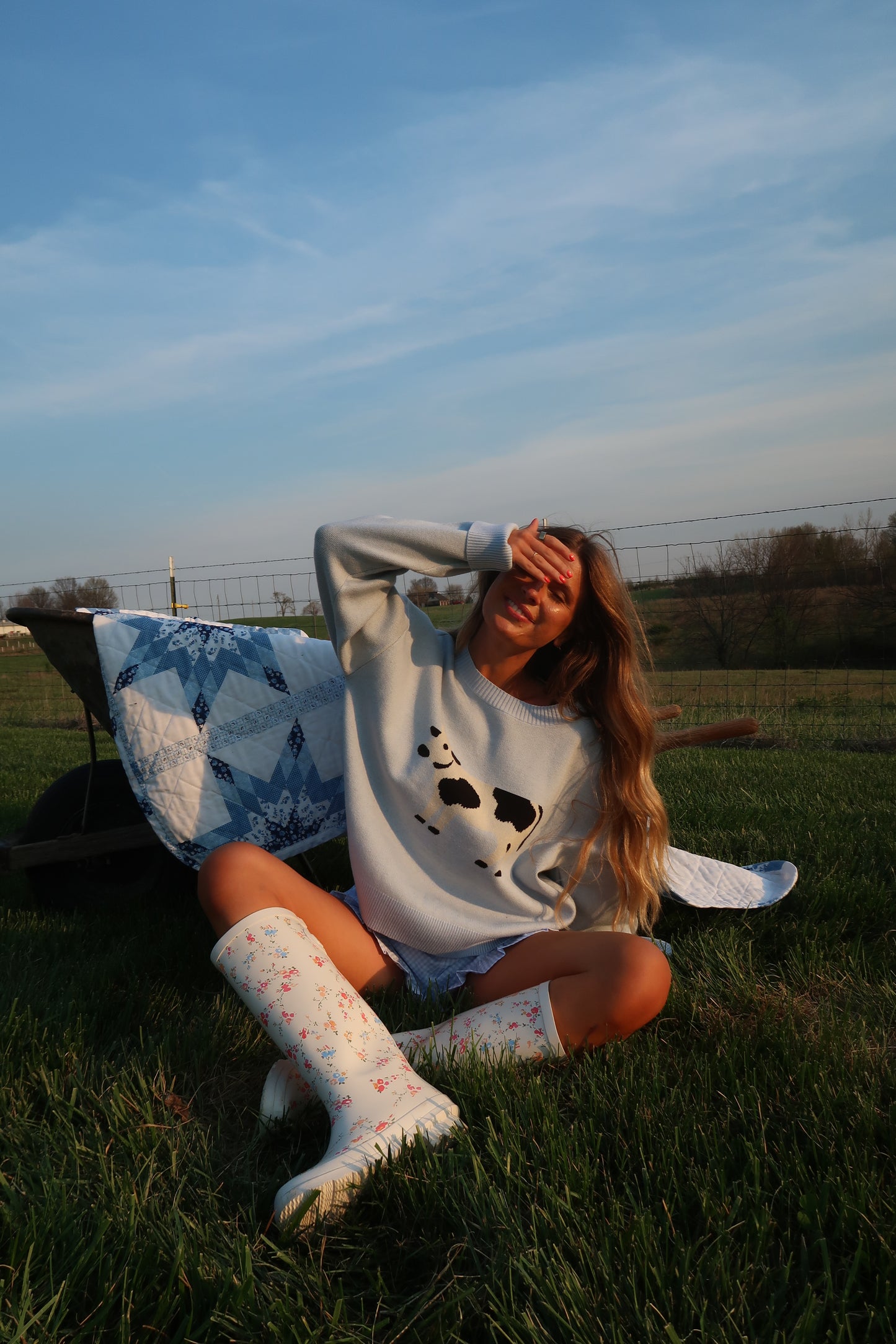 Sky Cow Sweater
