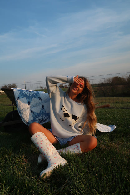 Sky Cow Sweater