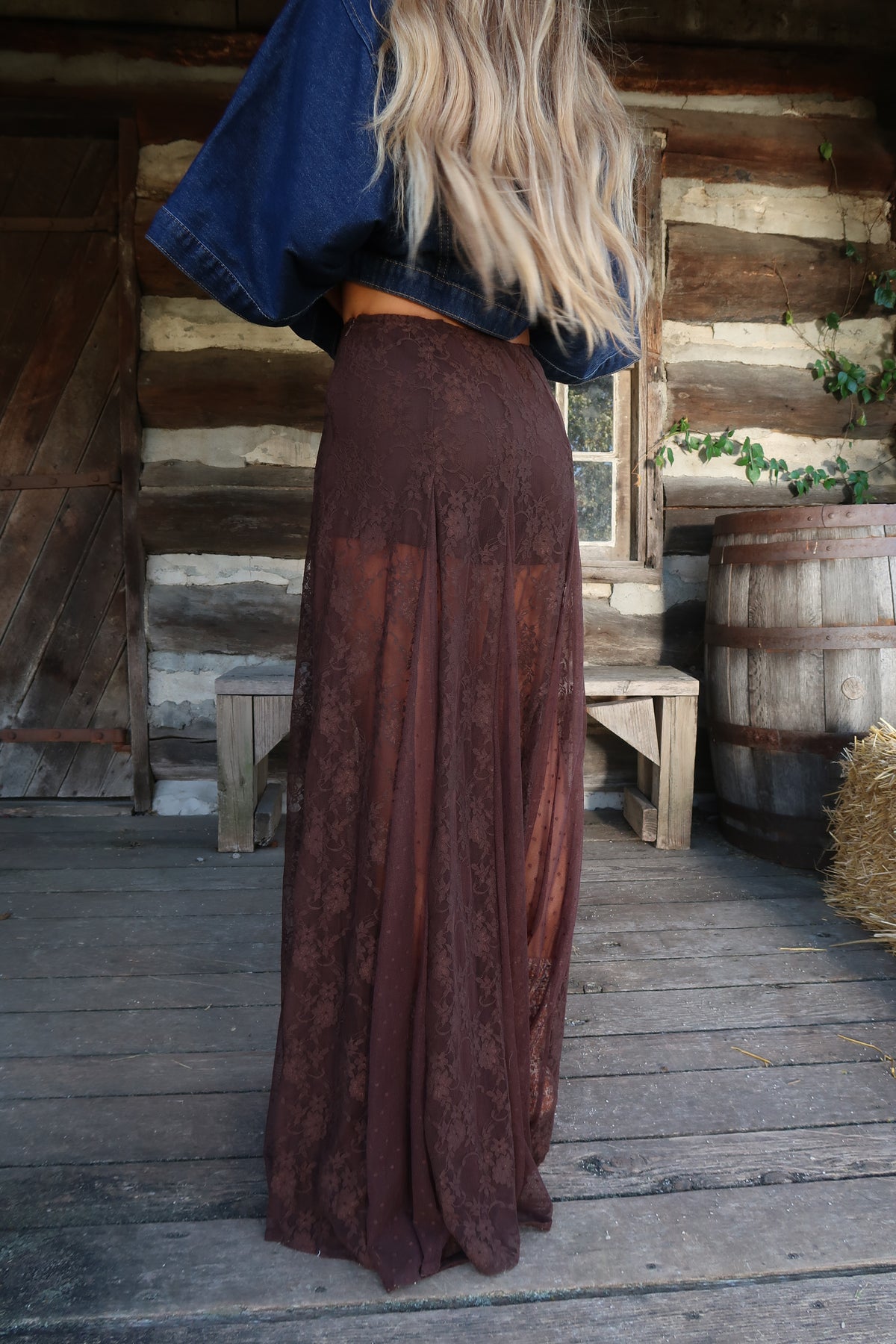 Molasses Lace Maxi Skort