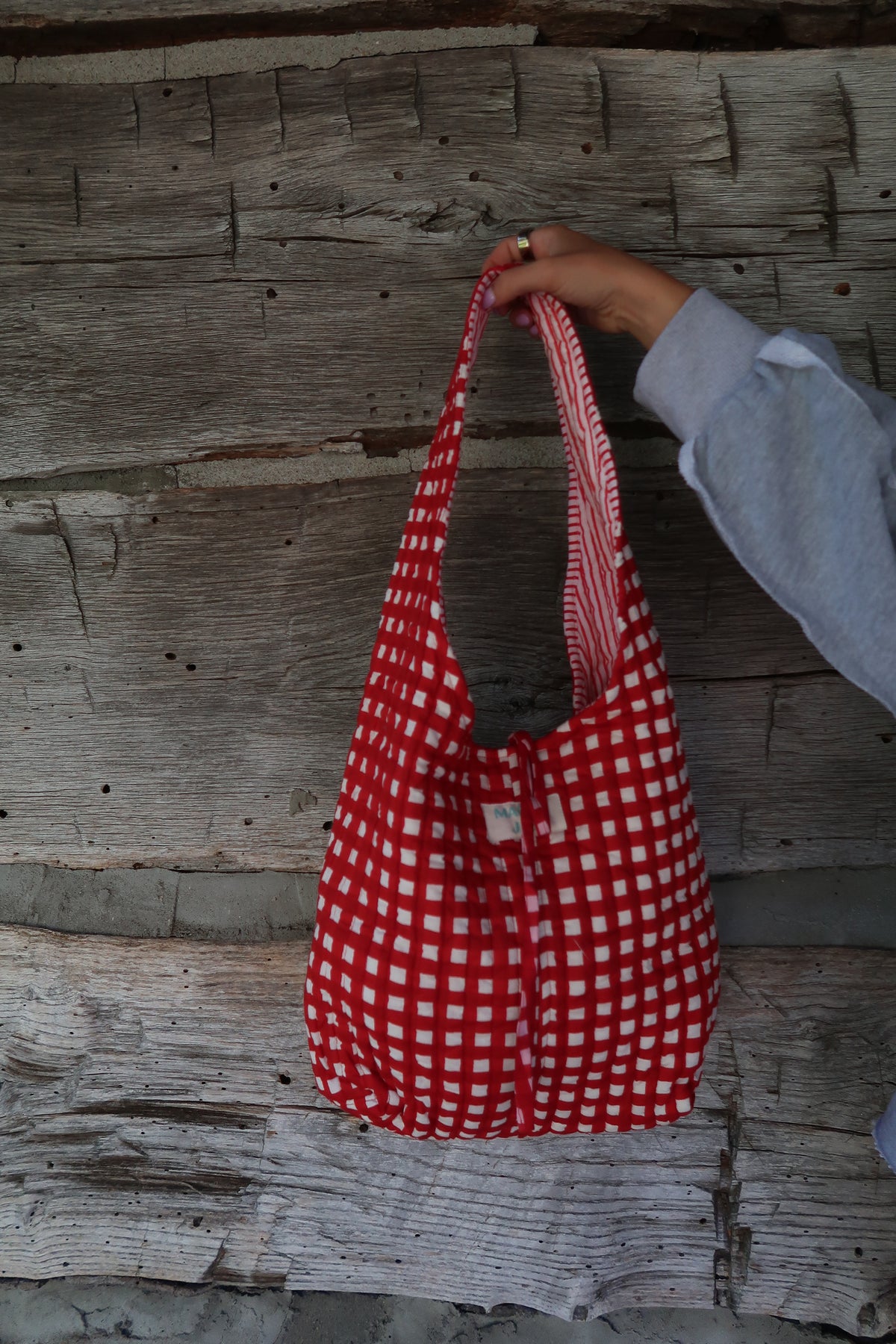 Cherry Quilted Oversized Purse