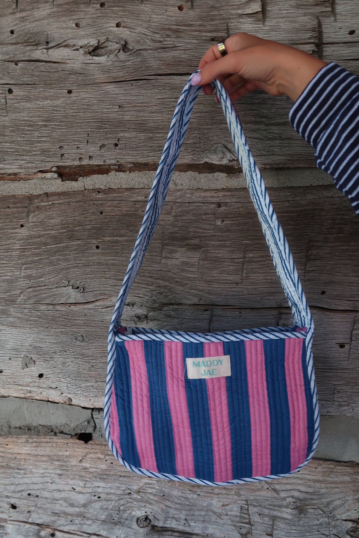 Riley Stripe Quilted Purse