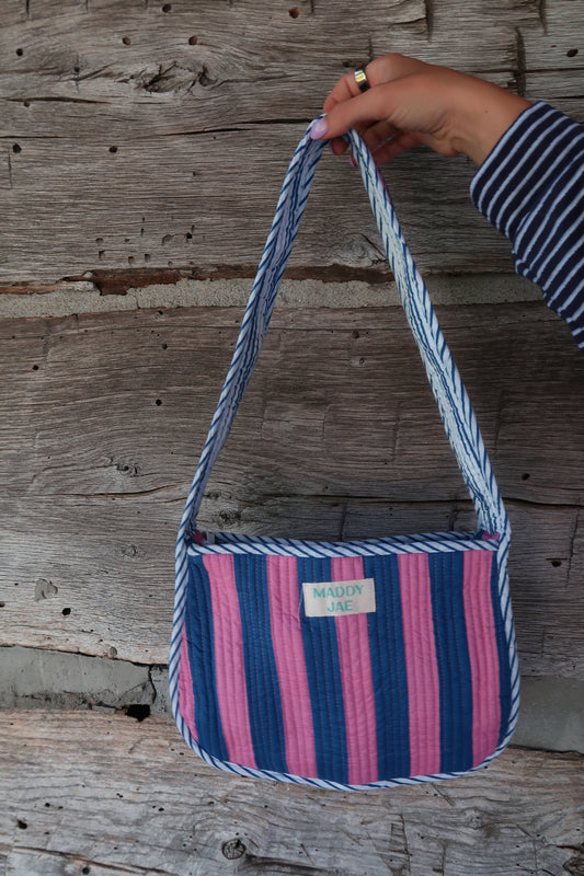 Riley Stripe Quilted Purse