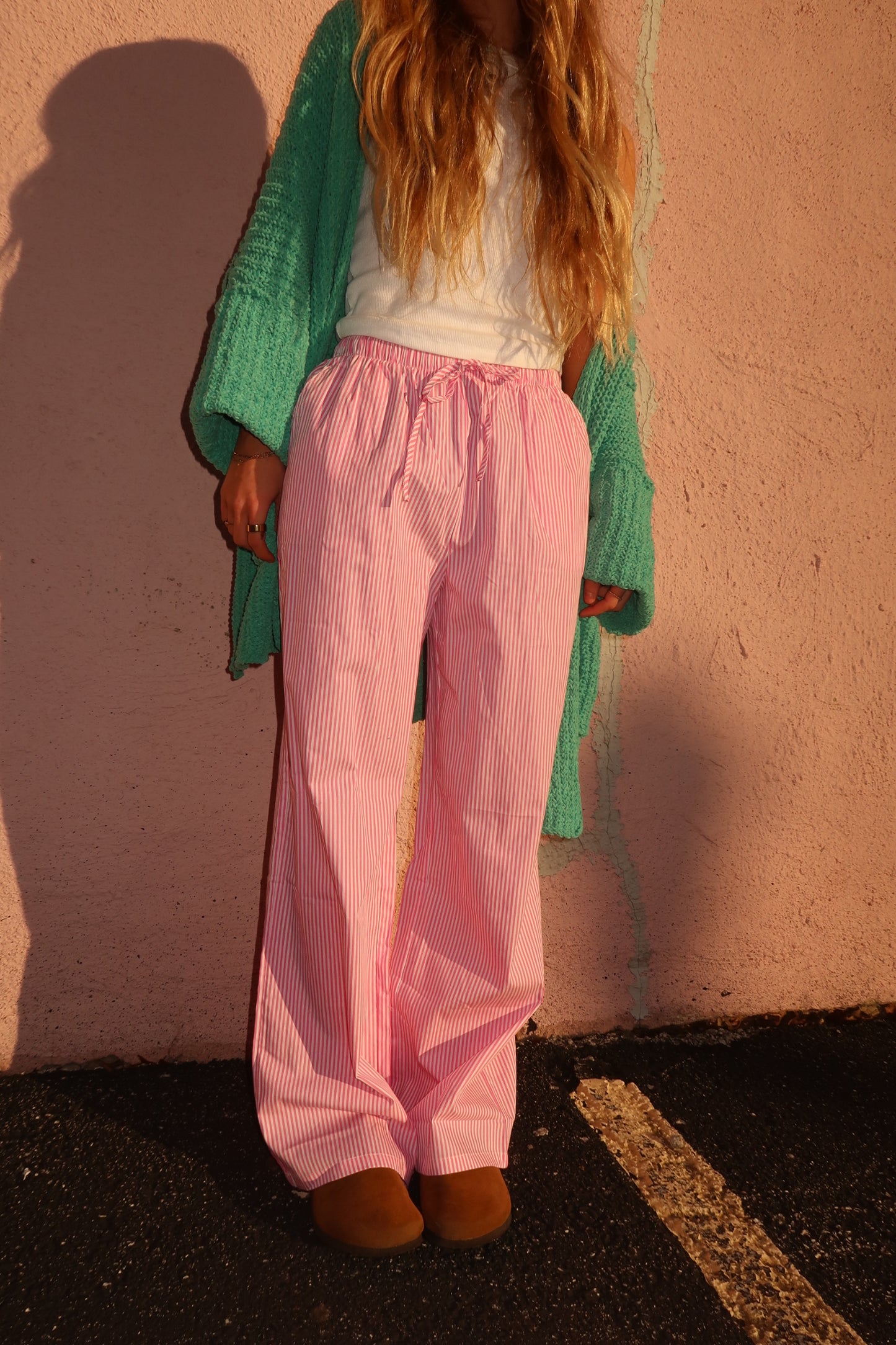 Tickle Me Pink Stripe Pant