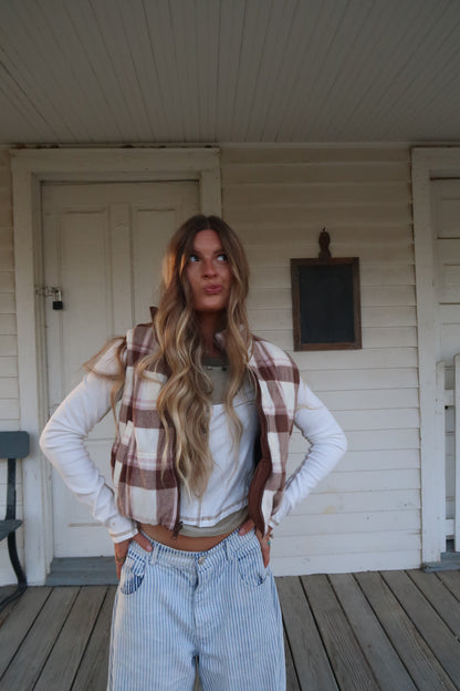 Cocoa Reversible Puffer Vest