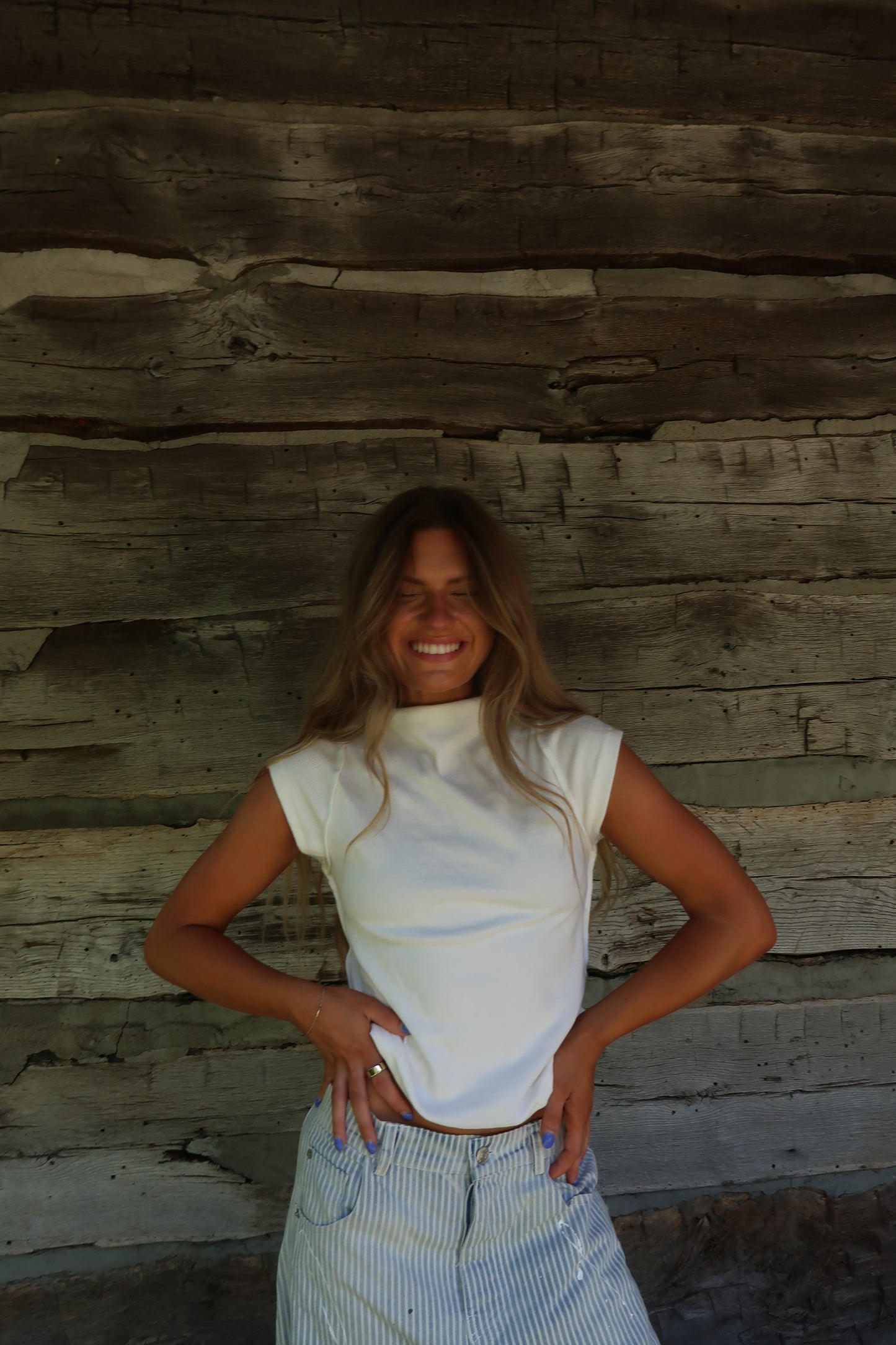 Ivory Mockneck Tee