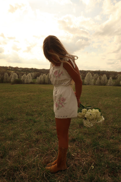 Wisteria Embroidered Romper
