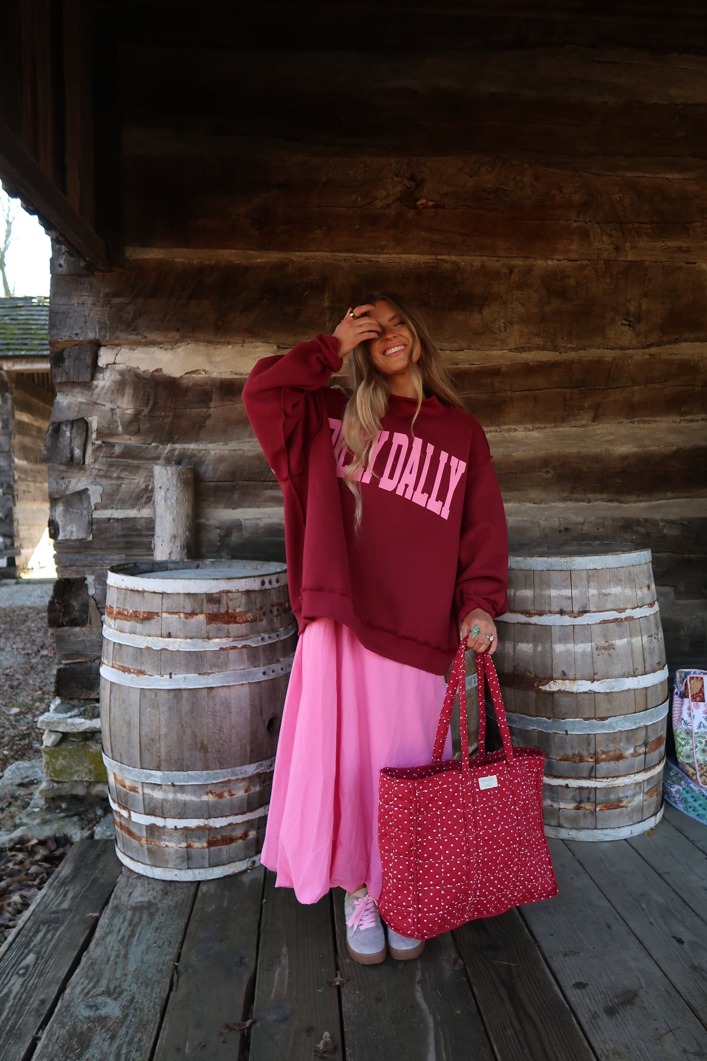 Ruby Quilted Tote Bag