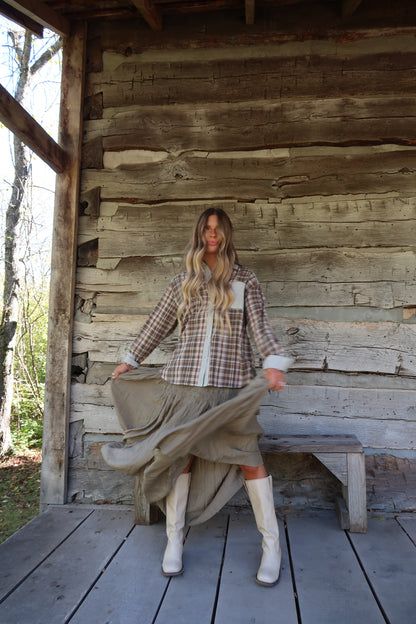 Stonewash Maxi Skirt