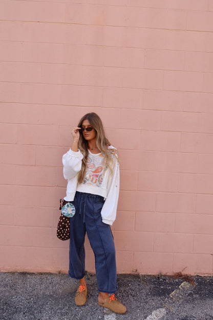 Navy Barrel Sweats