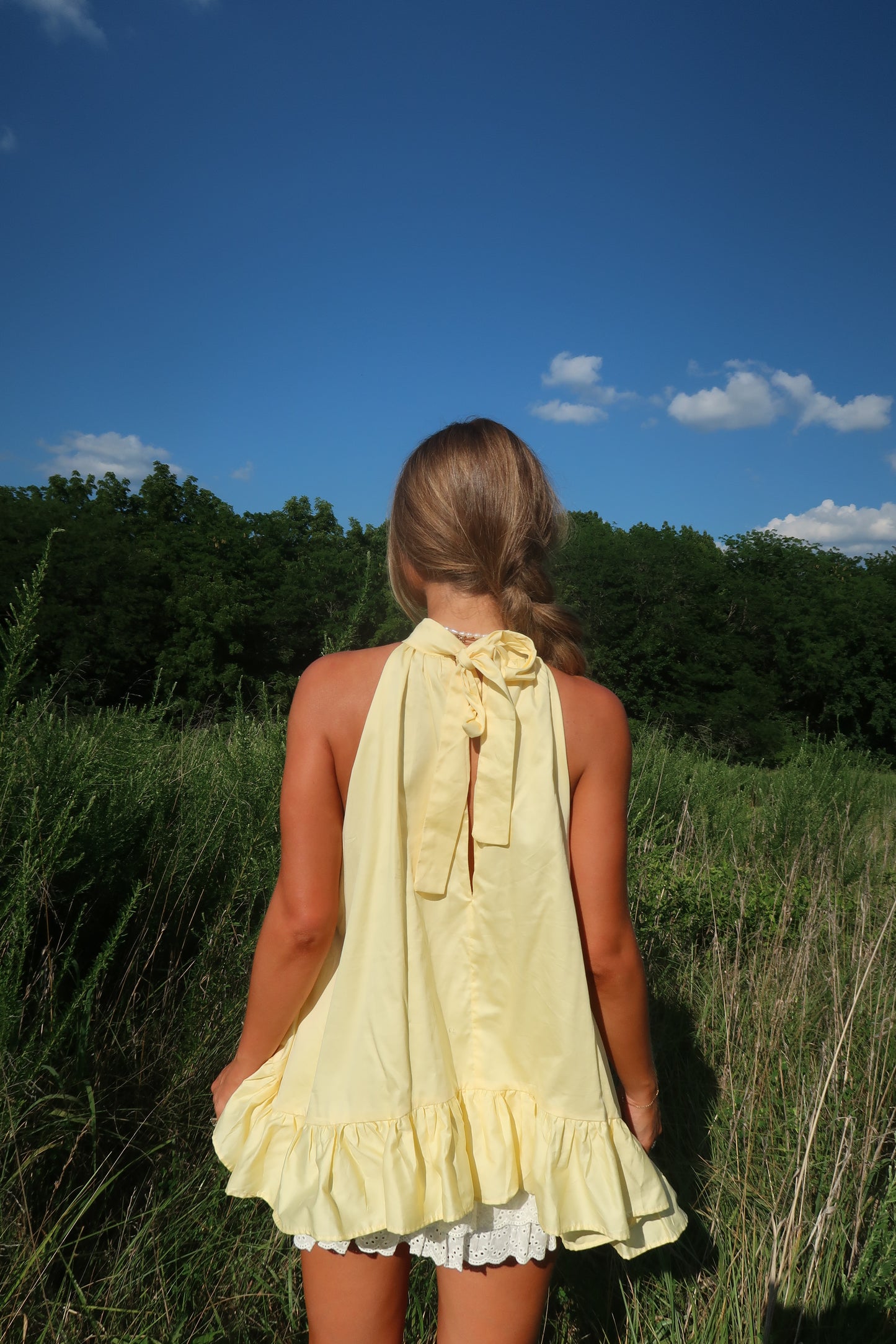 Sunnie Ruffle Halter Top