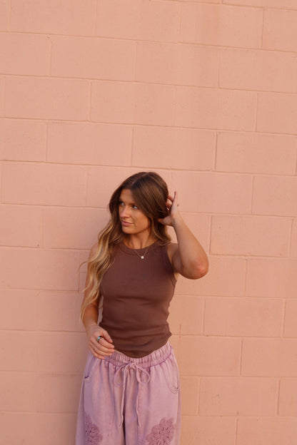 Brown High Neck Tank