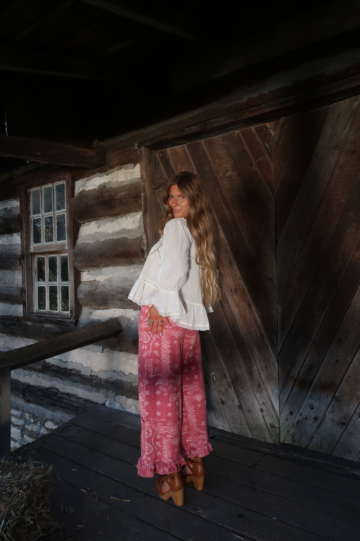Sienna Ranger Bandana Ruffle Crop Pants