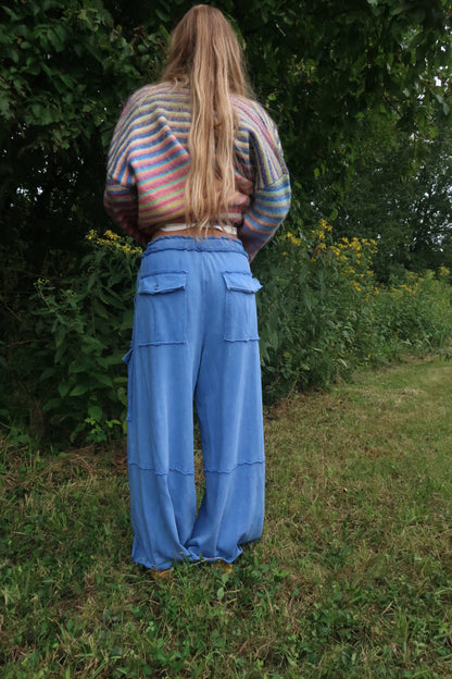 Cobalt Wide Cargo Leg Pant