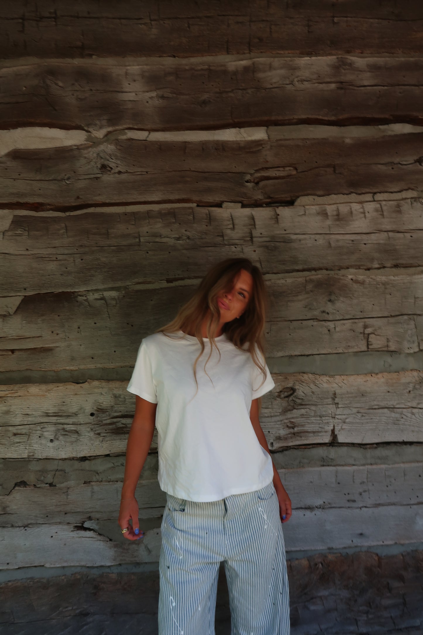 White Boxy Tee