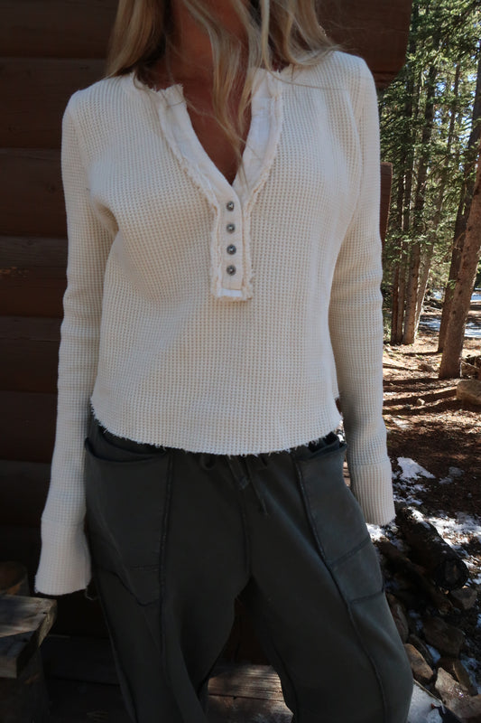 Buttermilk Waffle Long Slv