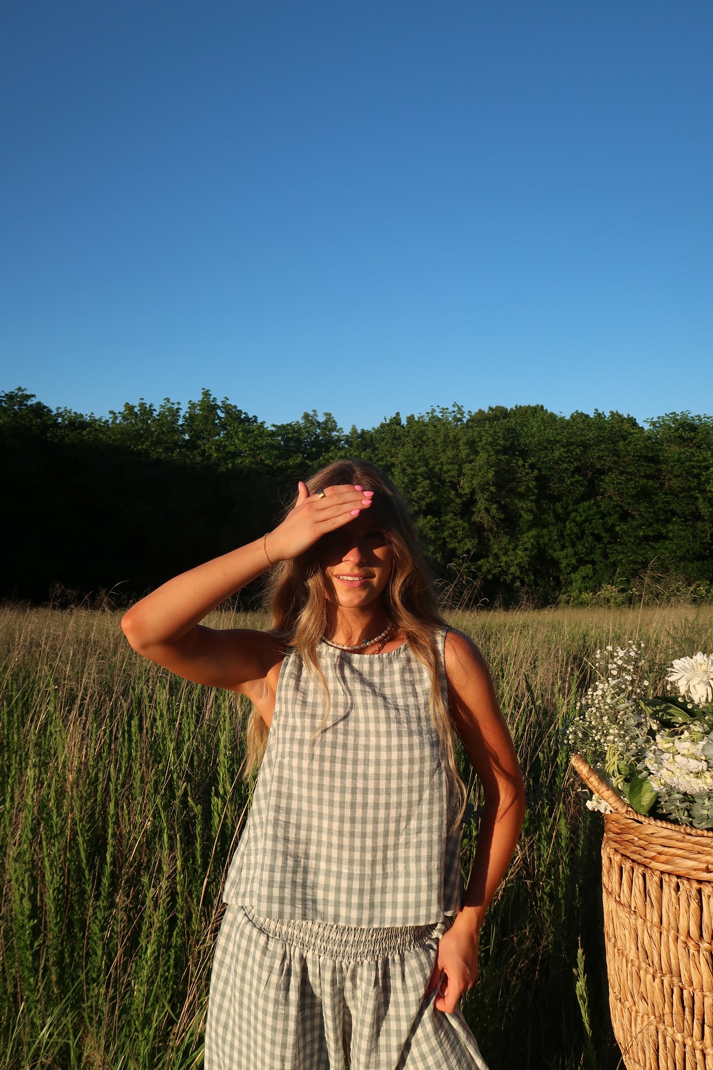 Clover Gingham Tank