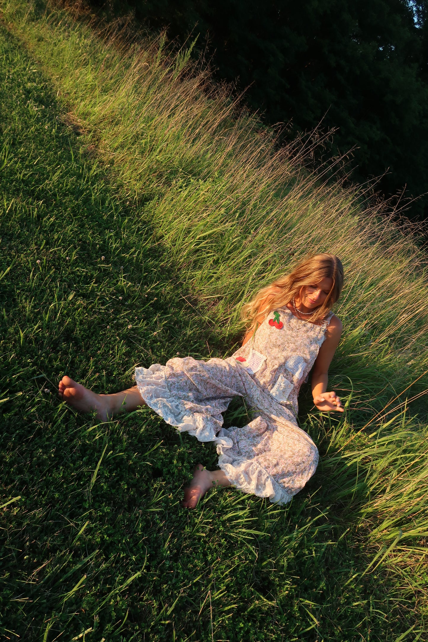 Berry Boho Patch Overalls