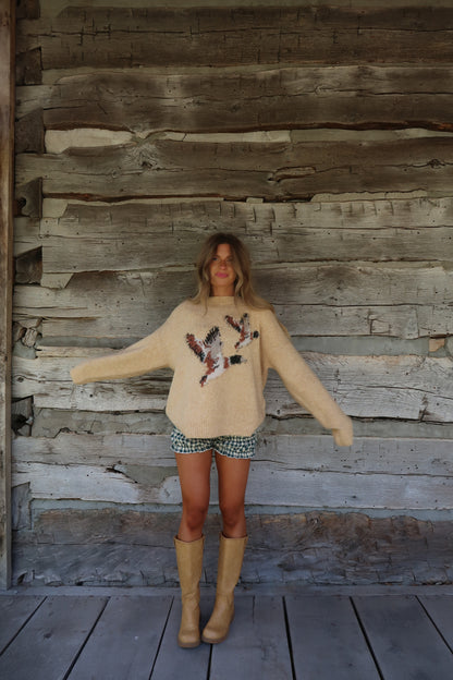 Camel Flying Duck Sweater