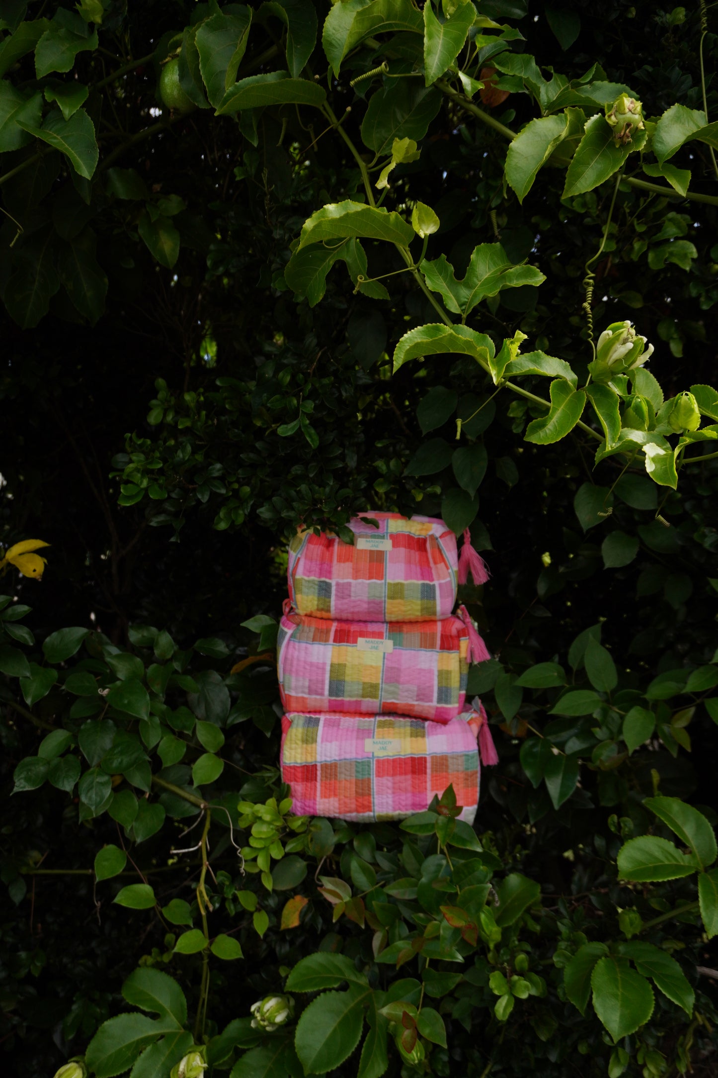 Lola Plaid Cosmetic Bag 3pk