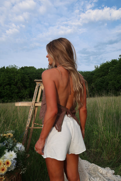 Meadow Flower Embroidered Shorts